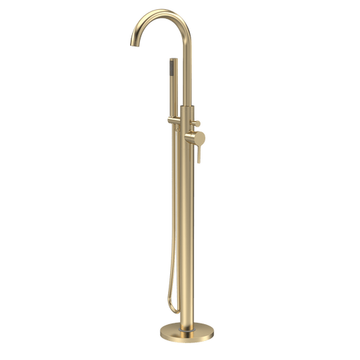Nuie Aztec Freestanding Bath Shower Mixer Brushed Brass CLX821