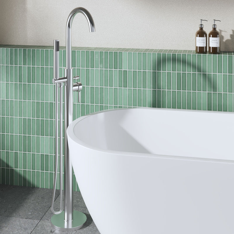 Nuie Aztec Freestanding Bath Shower Mixer Chrome lifestyle image