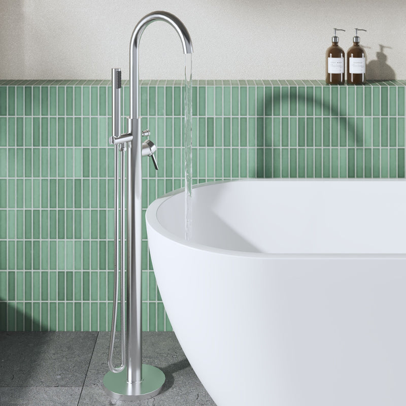 Nuie Aztec Freestanding Bath Shower Mixer Chrome lifestyle image