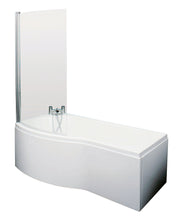 Nuie B-Shaped Shower Bath Set with Screen, Panel & Legs (All Sizes) in 1500mm Left Hand (SBATH20)