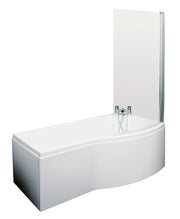 Nuie B-Shaped Shower Bath Set with Screen, Panel & Legs (All Sizes) in 1500mm Right Hand (SBATH21)