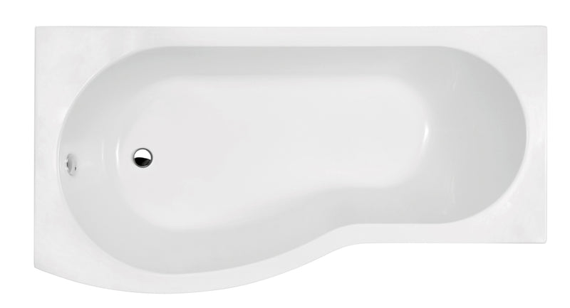 Nuie B-Shaped Shower Bath with Legs (All Sizes) in 1695mm Left Hand (WBB1785L)
