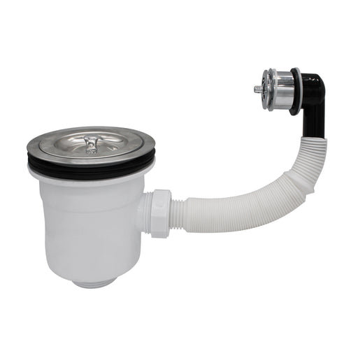 Nuie Basket Strainer Sink Waste Polished Stainless Steel (WE315)