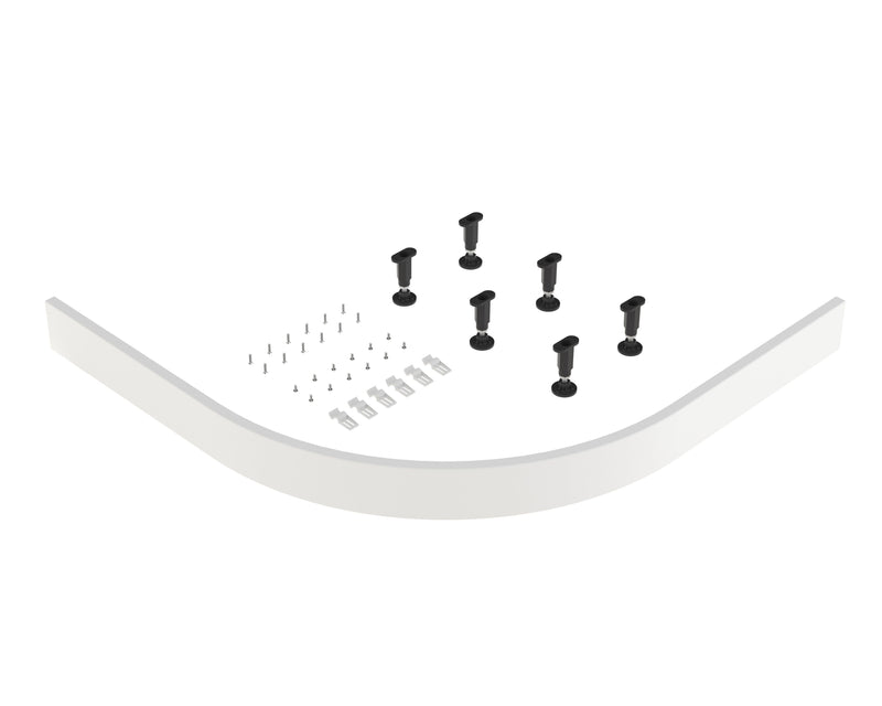 Nuie Bath Leg Set & Plinth Kit (All Sizes) in 1000mm Curved White (LEGE)