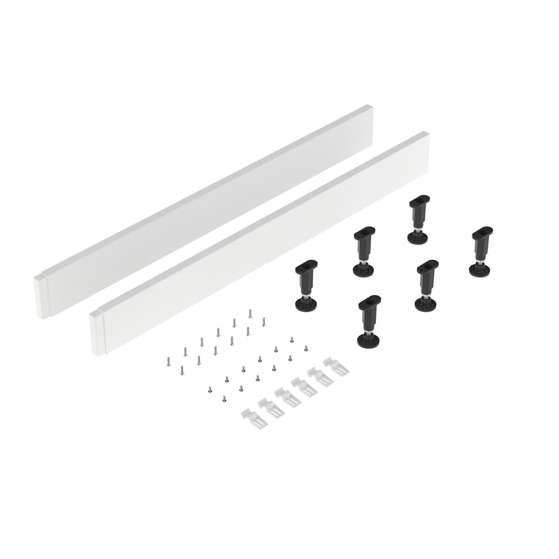 Nuie Bath Leg Set & Plinth Kit (All Sizes) in 1000mm European White (LEGA)