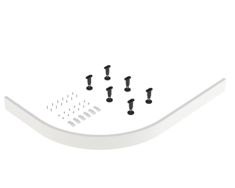 Nuie Bath Leg Set & Plinth Kit (All Sizes) in 900mm Curved White (LEGB)