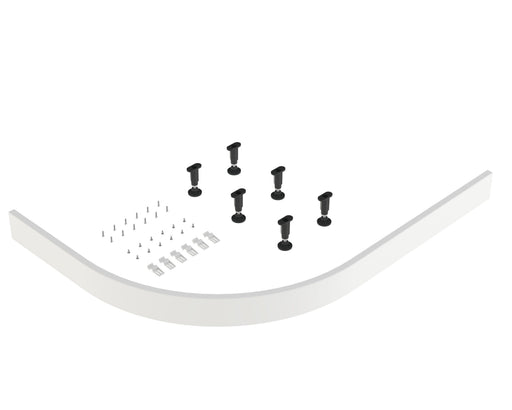 Nuie Bath Leg Set & Plinth Kit (All Sizes) in 900mm Curved White (LEGB)