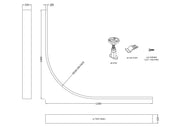 Nuie Bath Leg Set & Plinth Kit (All Sizes) line drawing