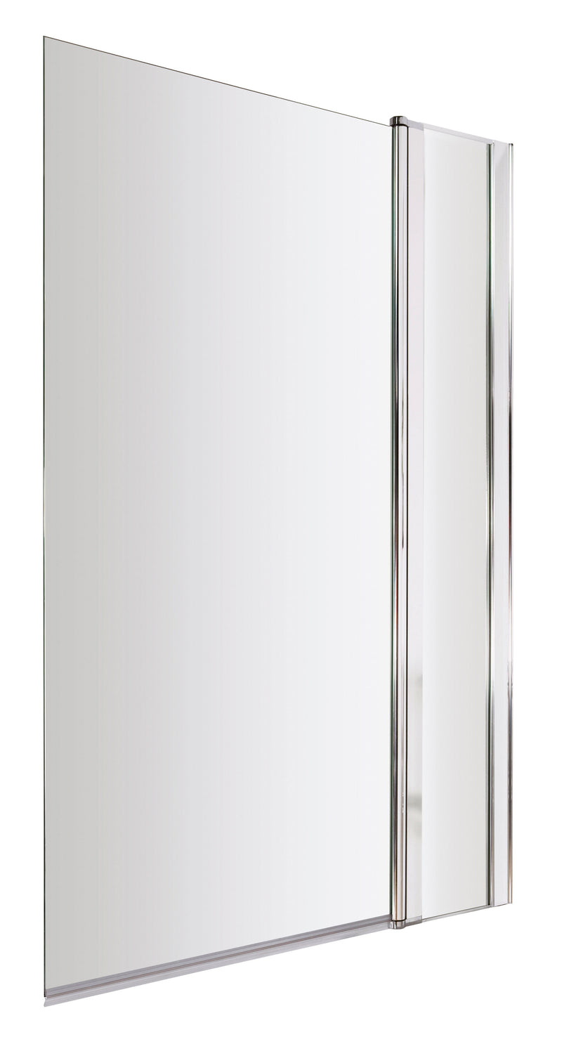 Nuie Chrome 8mm Bath Screen with Fixed Panel 1000mm