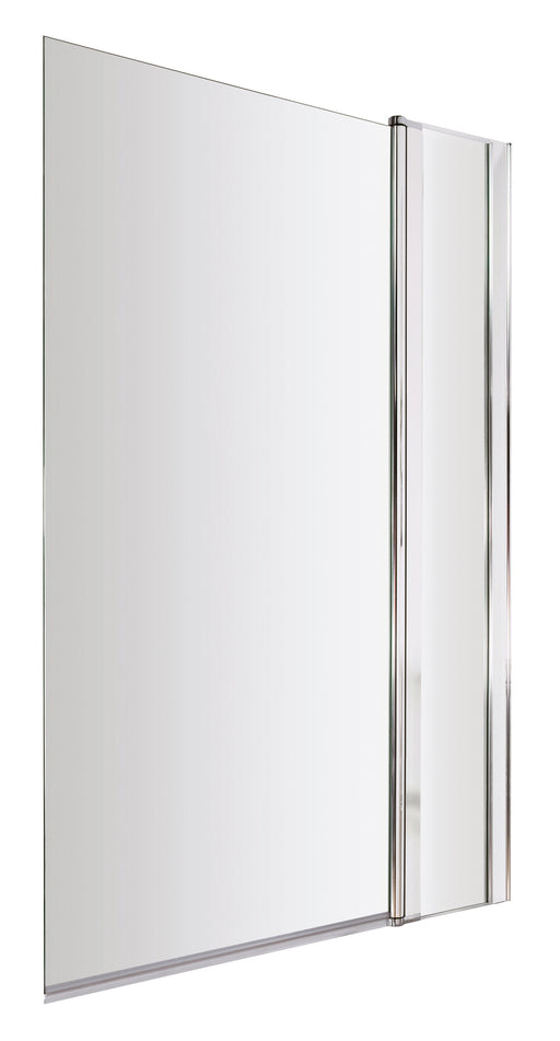 Nuie Chrome 8mm Bath Screen with Fixed Panel 1000mm
