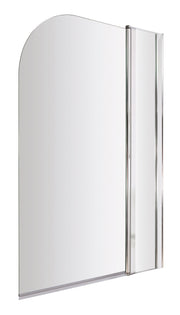 Nuie Chrome Bath Screen with Fixed Panel 1000mm
