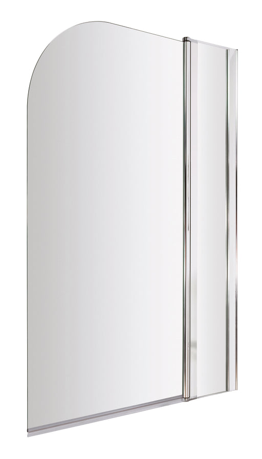 Nuie Chrome Bath Screen with Fixed Panel 1000mm