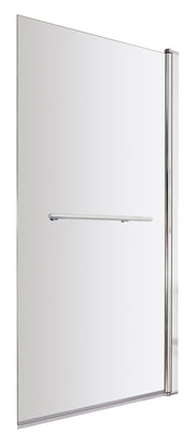 Nuie Chrome Bath Screen with Towel Rail 800mm