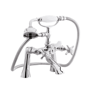 Nuie Beaumont 1/2" Bath Shower Mixer in chrome with crosshead handles (I304X)