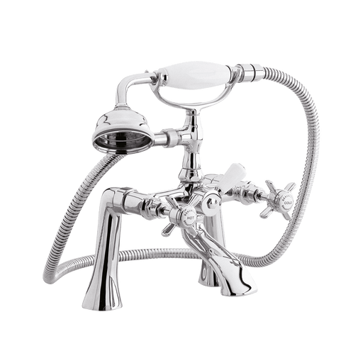 Nuie Beaumont 1/2" Bath Shower Mixer in chrome with crosshead handles (I304X)
