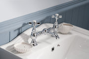 Nuie Beaumont Luxury Basin Mixer in chrome lifestyle bathroom setting (I315X)