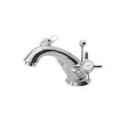 Nuie Beaumont Luxury Mono Basin Mixer with Pop Up Waste in chrome with crosshead handles (I305X)