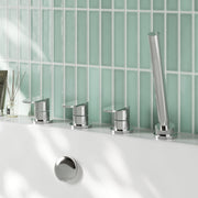 Nuie Binsey 4 Tap Hole Deck Mounted Bath Shower Mixer No Spout Chrome lifestyle image