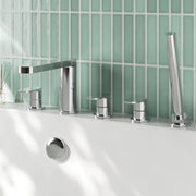 Nuie Binsey 5 Tap Hole Deck Mounted Bath Shower Mixer Chrome lifestyle image