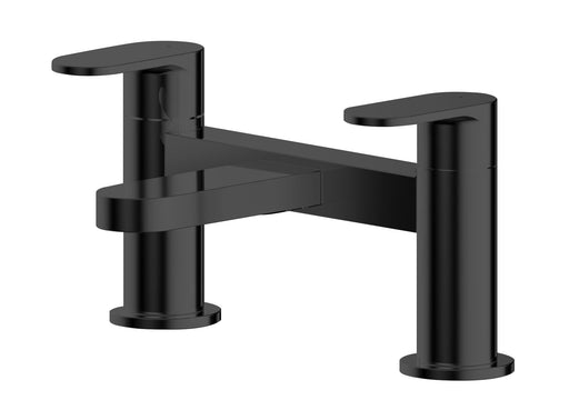 Nuie Binsey Deck Mounted Bath Filler Matt Black BIN403
