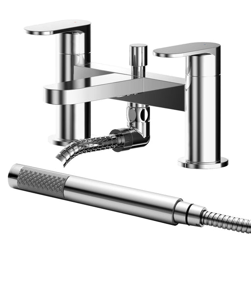 Nuie Binsey Deck Mounted Bath Shower Mixer with Kit Chrome BIN304