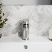 Nuie Binsey Mini Basin Mixer With Push Button Waste Chrome lifestyle image