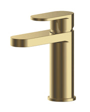 Nuie Binsey Mono Basin Mixer With Push Button Waste Brushed Brass BIN805