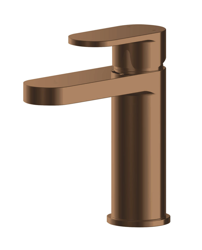 Nuie Binsey Mono Basin Mixer With Push Button Waste Brushed Bronze BIN1505