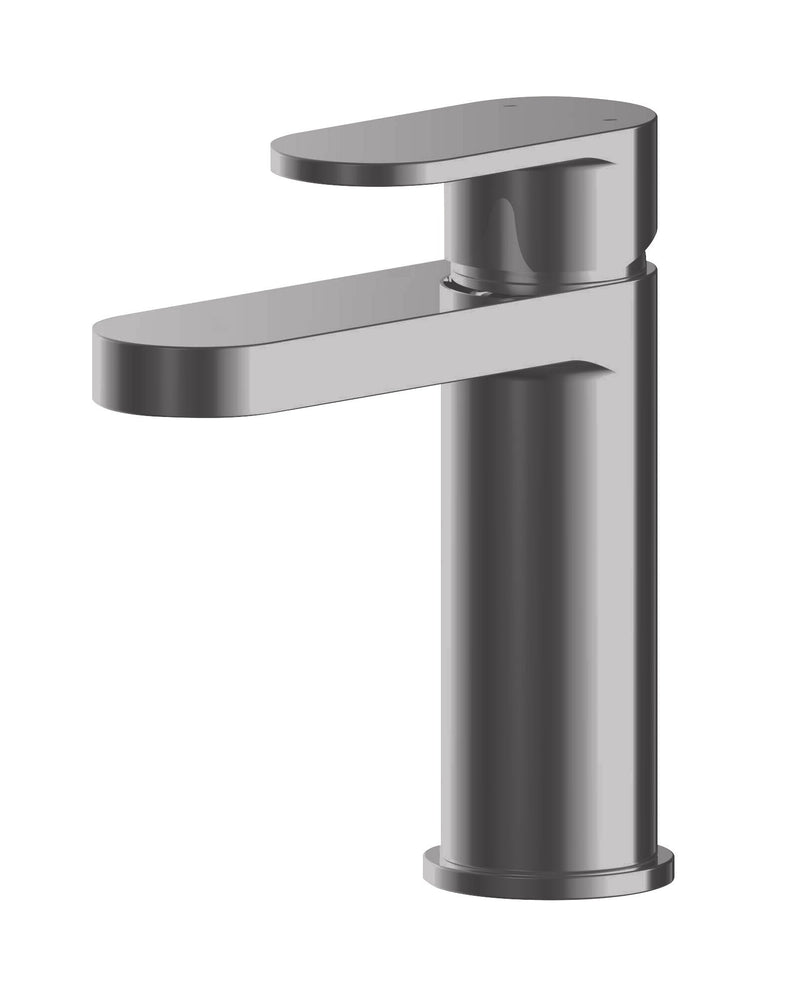 Nuie Binsey Mono Basin Mixer With Push Button Waste Brushed Pewter BIN705