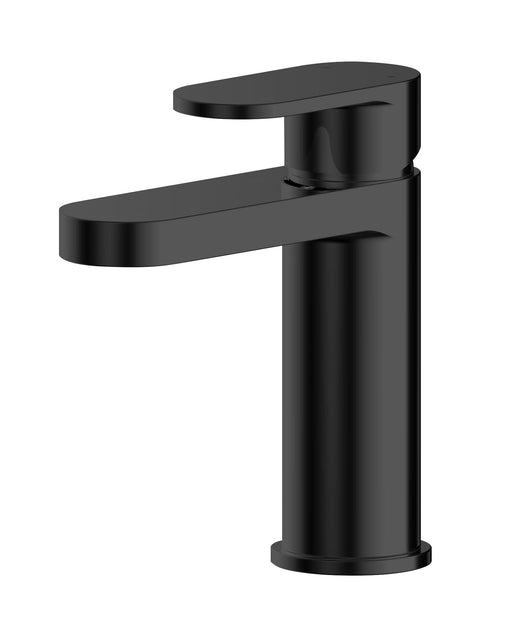 Nuie Binsey Mono Basin Mixer With Push Button Waste Matt Black BIN405