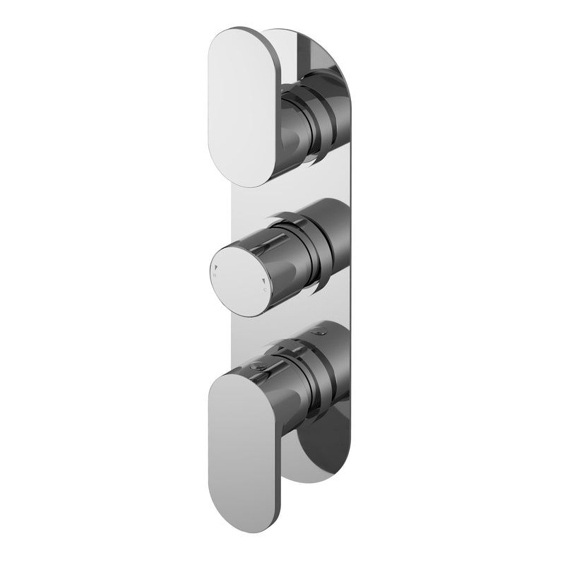 Nuie Binsey Triple Thermostatic Shower Valve Chrome BINTR02