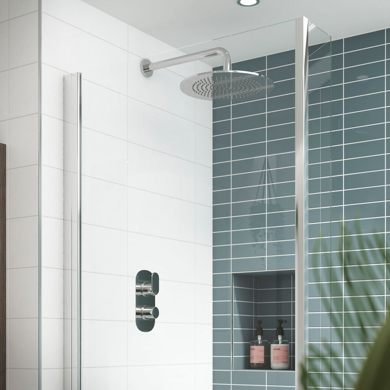 Nuie Binsey Twin Thermostatic Shower Valve Chrome lifestyle image