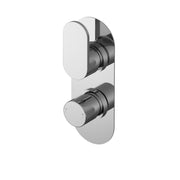 Nuie Binsey Twin Thermostatic Shower Valve With Diverter Chrome BINTW02