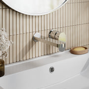 Nuie Binsey Wall Mounted Basin Mixer 2 Tap Hole Chrome lifestyle image