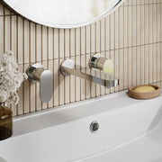 Nuie Binsey Wall Mounted Basin Mixer 3 Tap Hole Chrome lifestyle image