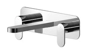 Nuie Binsey Wall Mounted Basin Mixer 3 Tap Hole With Plate Chrome BIN350