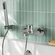 Nuie Binsey Wall Mounted Bath Shower Mixer with Kit Chrome lifestyle image