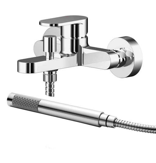 Nuie Binsey Wall Mounted Bath Shower Mixer with Kit Chrome BIN316
