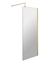 Nuie Brushed Brass Wetroom Screen 1950mm - 700mm