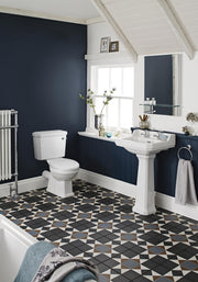 Nuie Carlton traditional close coupled toilet in a period style bathroom