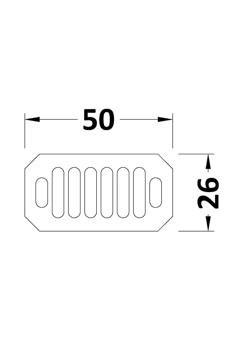 Nuie Carlton Basin Overflow Cover line drawing