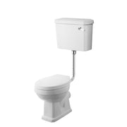 Nuie Carlton traditional low level toilet with cistern and flush pipe in white