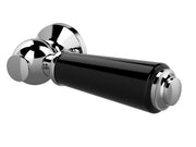Nuie Ceramic WC Lever in Black & Chrome (E470)
