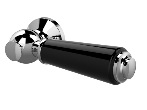 Nuie Ceramic WC Lever in Black & Chrome (E470)
