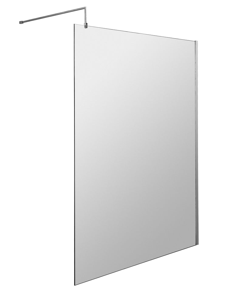 Nuie Chrome Wetroom Screen 1950mm - 1200mm