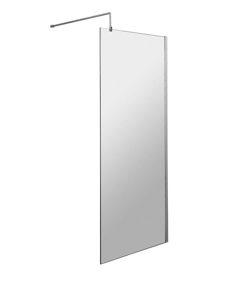 Nuie Chrome Wetroom Screen 1950mm - 760mm