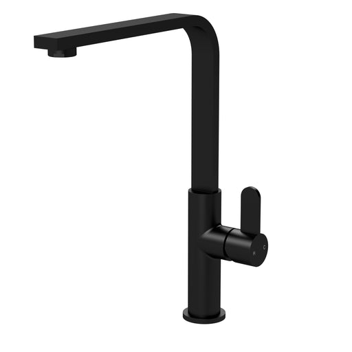Nuie Churni Square Kitchen Mixer Tap Single Lever in Matt Black (KCH405SL)