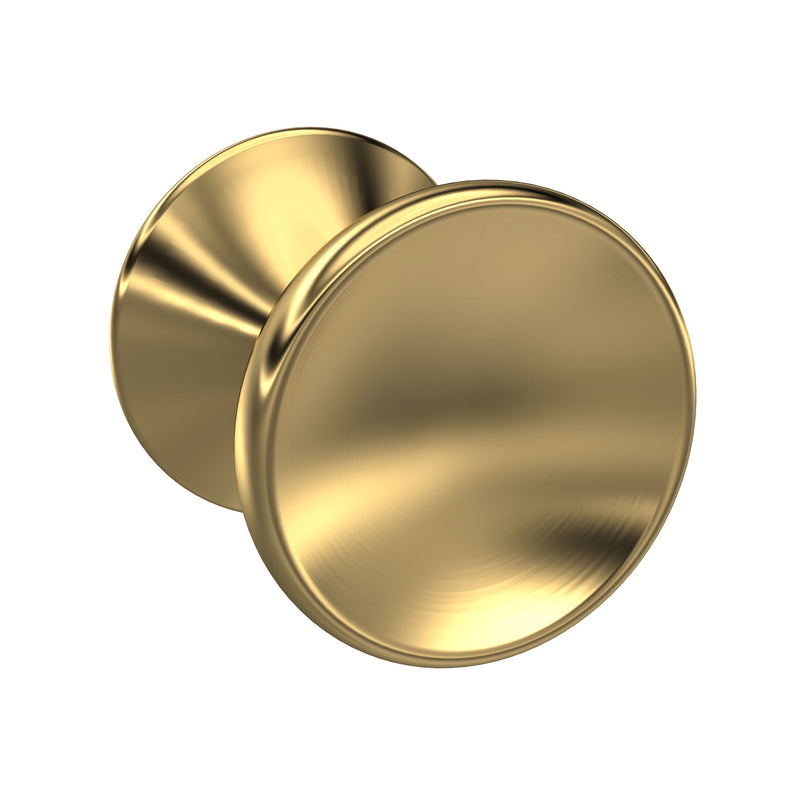 Nuie Classique Round Cabinet Knob in Brushed Brass