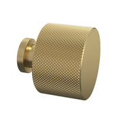 Nuie Classique Round Knurled Cabinet Knob in Brushed Brass