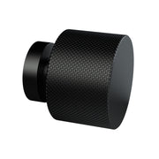 Nuie Classique Round Knurled Cabinet Knob in Matt Black